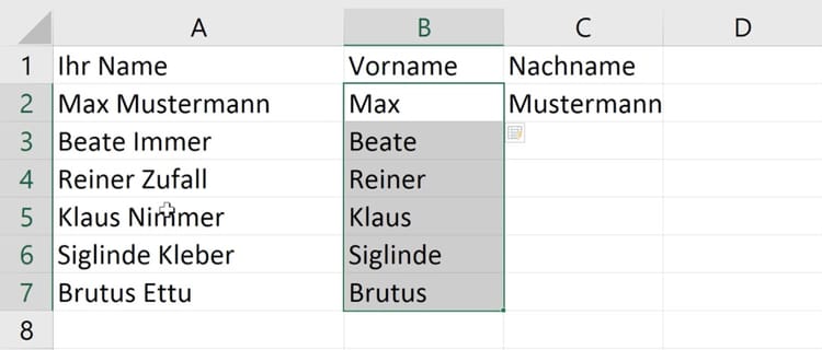 Blitzvorschau in Excel (Minikurs)